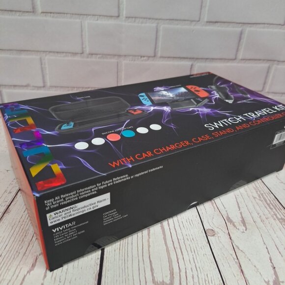 Switch Travel Kit With Car Charger Case Stand & Controller Grips - Picture 7 of 7